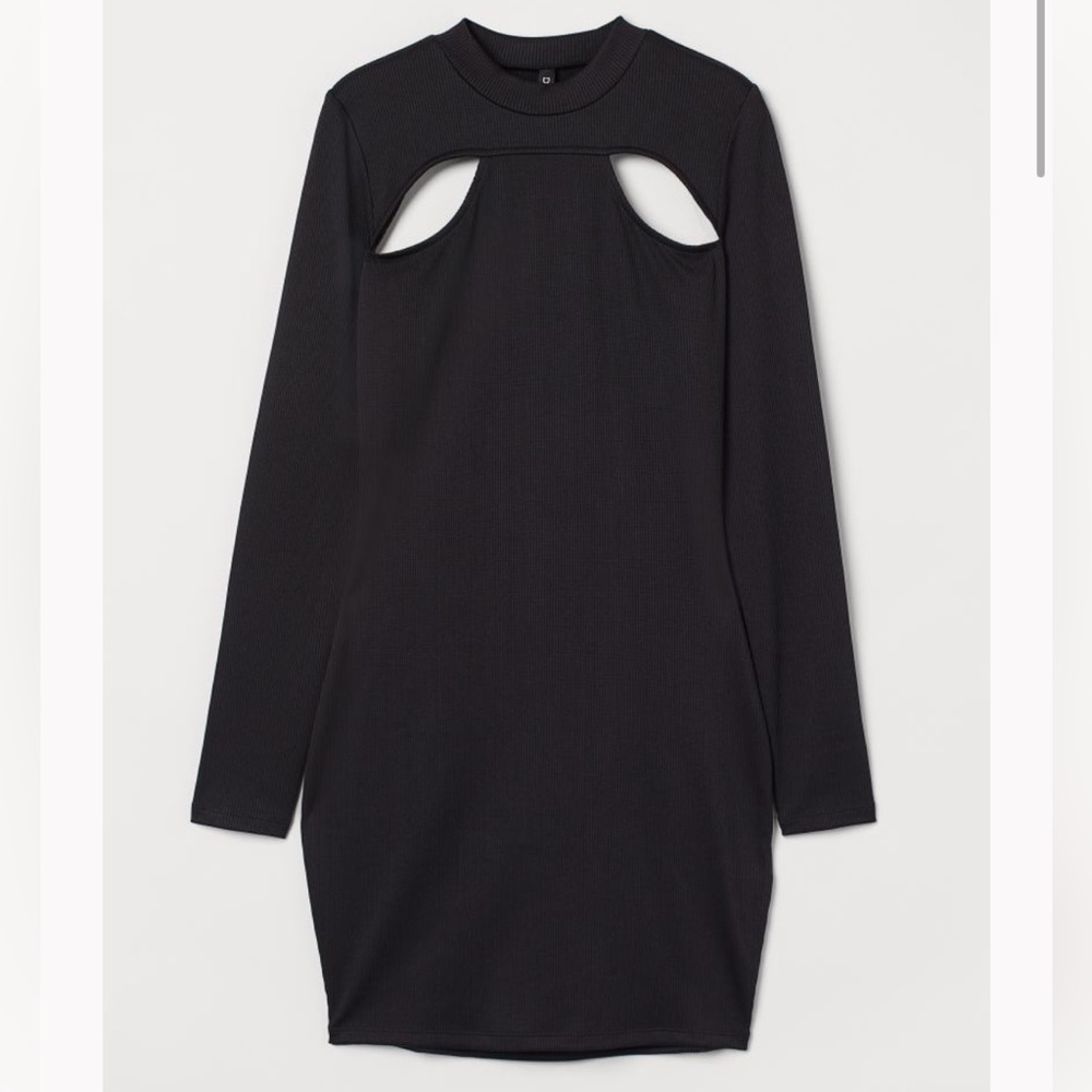 H&M Bodycon black dress Size Small NWT